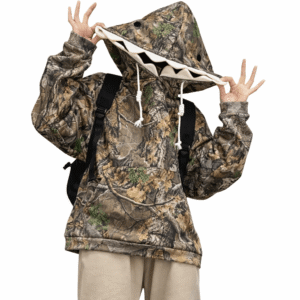 Tree Camo Shark Teeth Hoodie