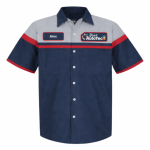 Custom Mechanic Work Shirt | OEM Private Label Industrial Uniform Manufacturer